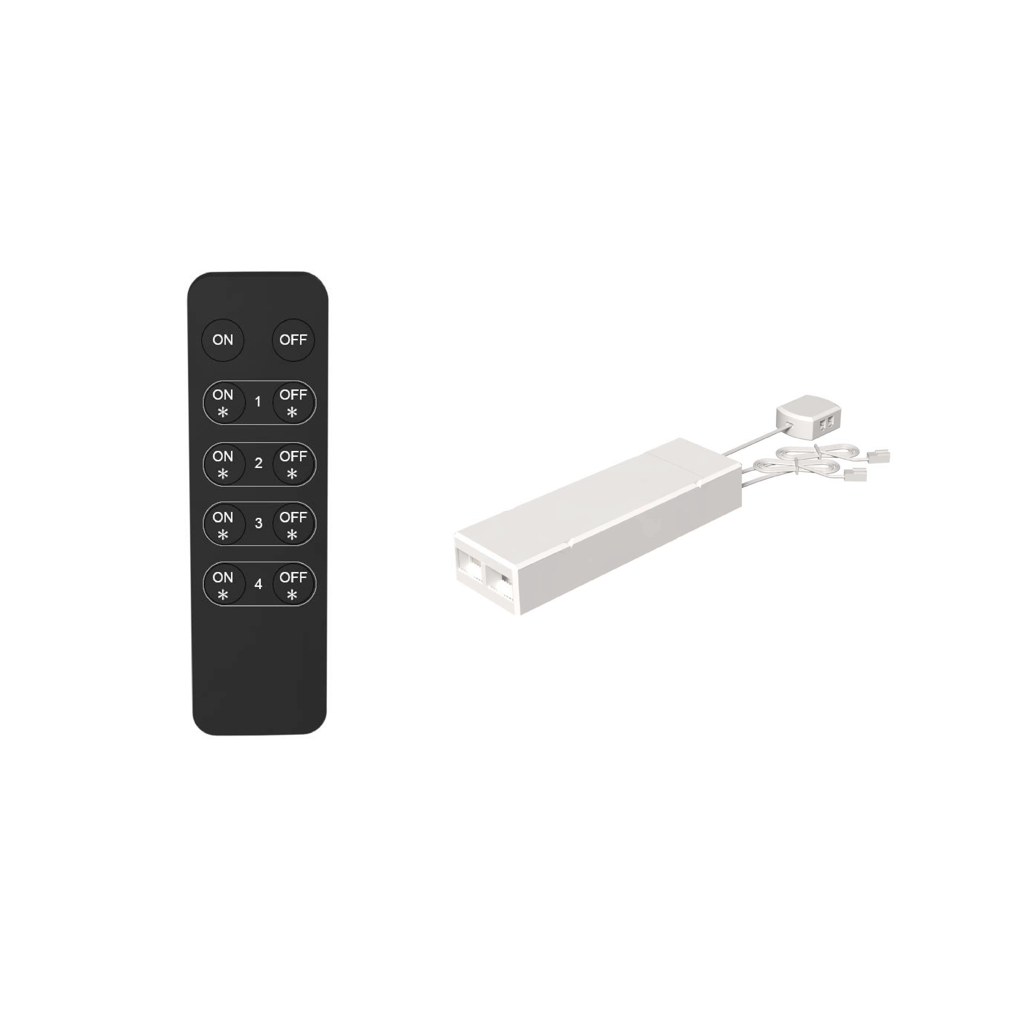 T742.02TEL - Centralina 4 canali con telecomando dimmer