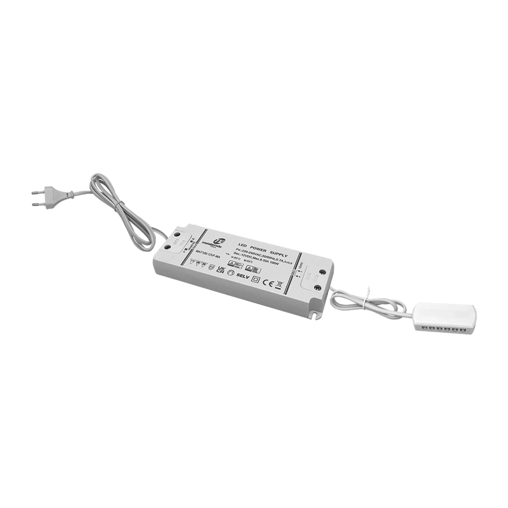 k12led 100w12vba k12led 100w24vba kit alimentatore cablato spina europea 100w 12v 24v 1 