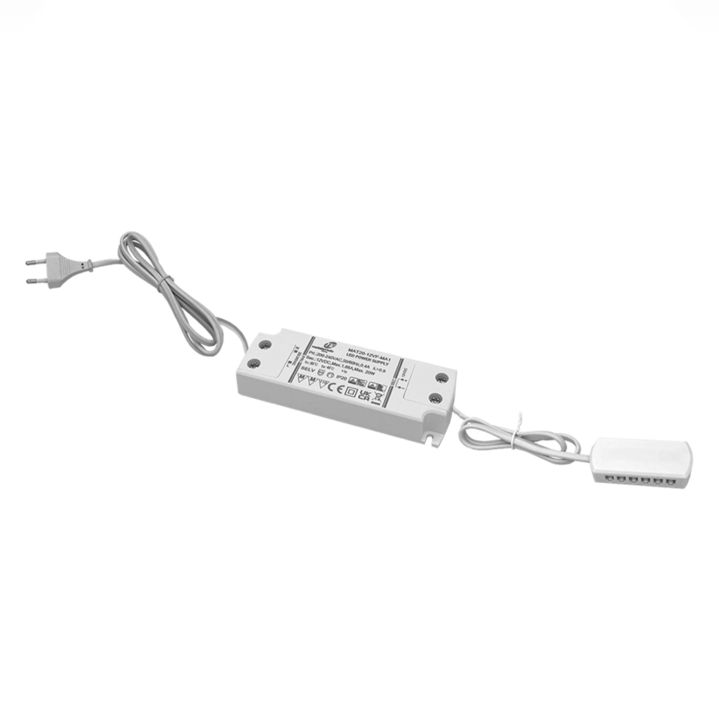 k6led 20w12vba k6led 20w24vba kit alimentatore cablato spina europea 20w 12v 24v 1 