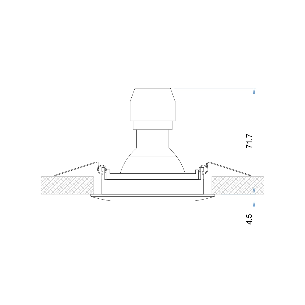 f12 toxor faretto led metallo orientabile 4 6w gu10 1 