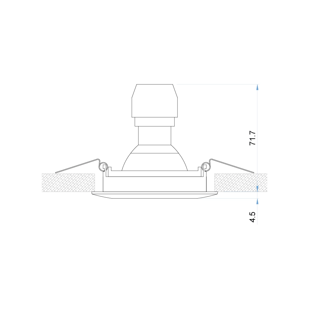 f25 toxor faretto led metallo orientabile 4 6w gu10 1 