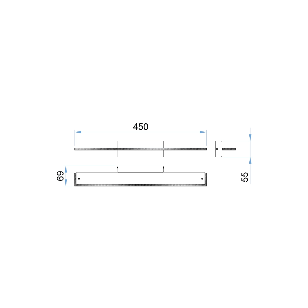 a100mk any led wall lamp painted metal 230v 1 