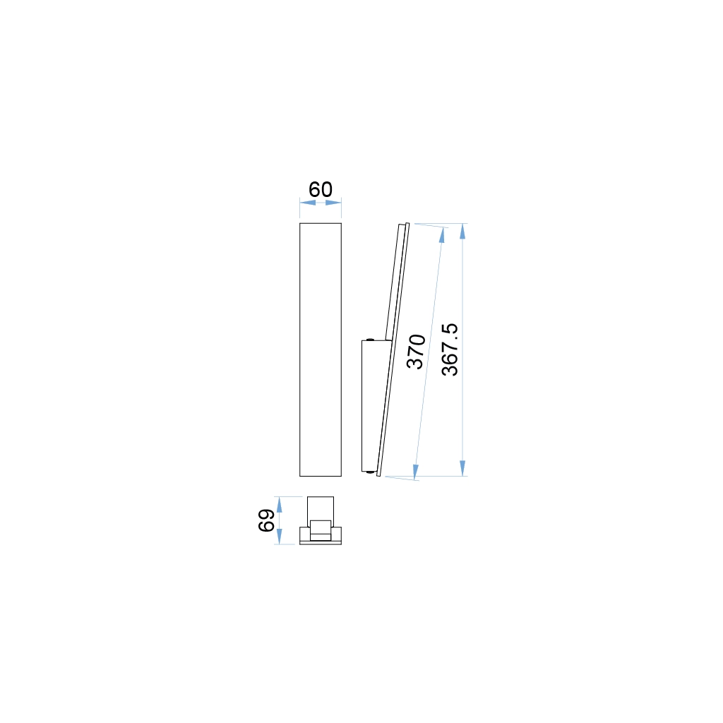 a118mk vela led wall lamp painted metal 230v 1 