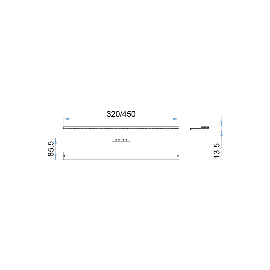 a143k 450 nilo led mirror lamp transparent sandblasted methacrylate 24v 1 