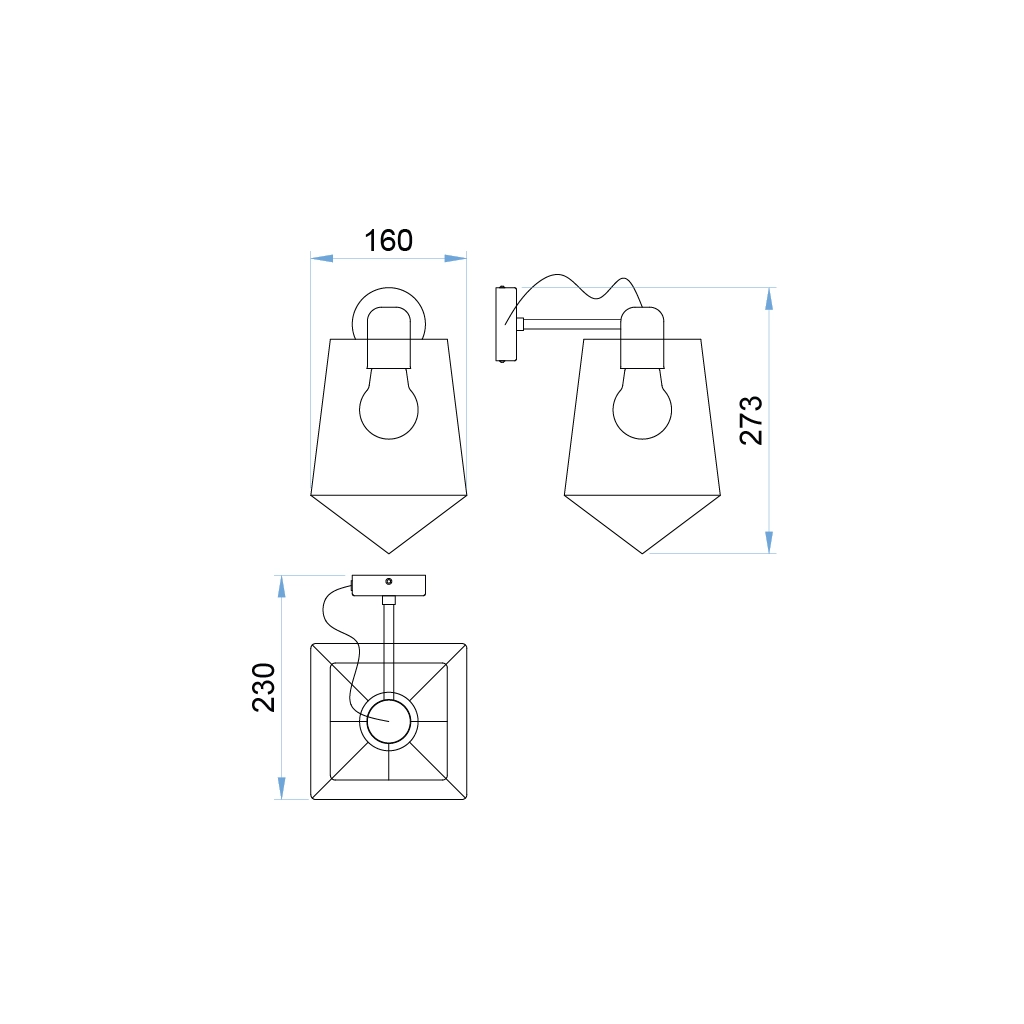 a201m lanterna led wall lamp metal e27 support 230v 1 