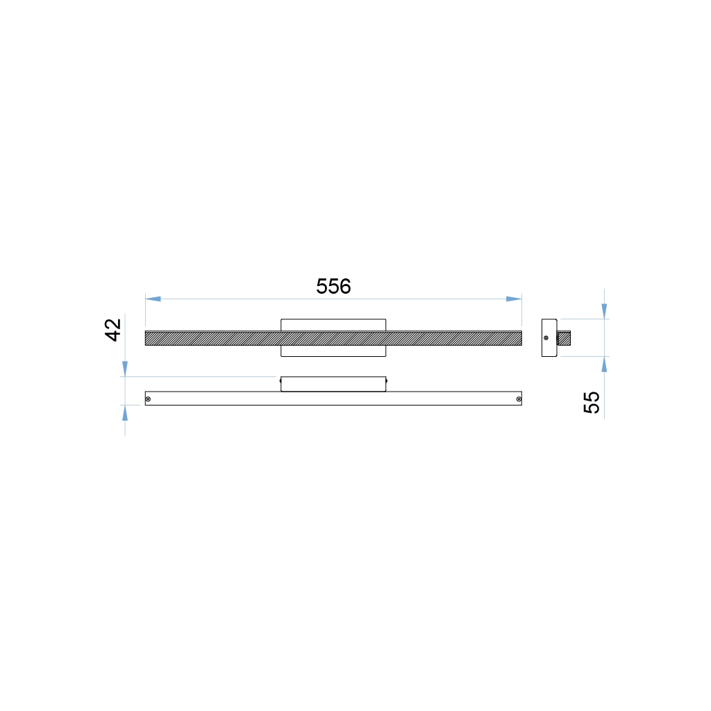 a74mk tani led wall lamp steel sandblasted methacrylate 230v 1 