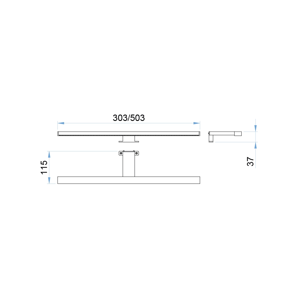 b102k 500 atos chrome led mirror lamp 230v 1 