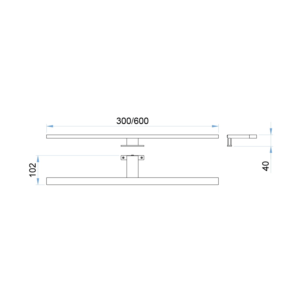 b108k 600 kira chrome led mirror lamp 230v 1 