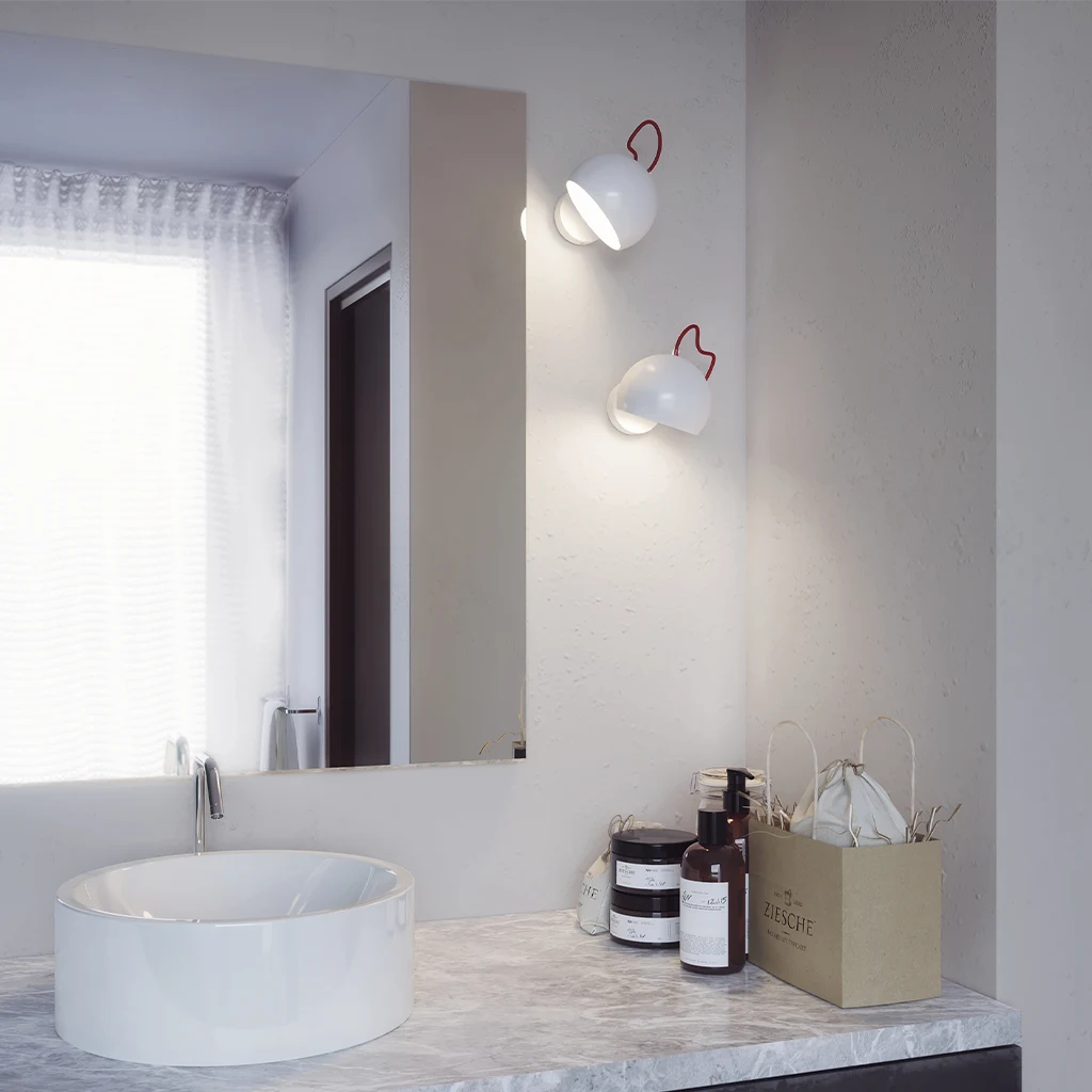 A150 - Lampada LED da specchio in metallo stile retrò