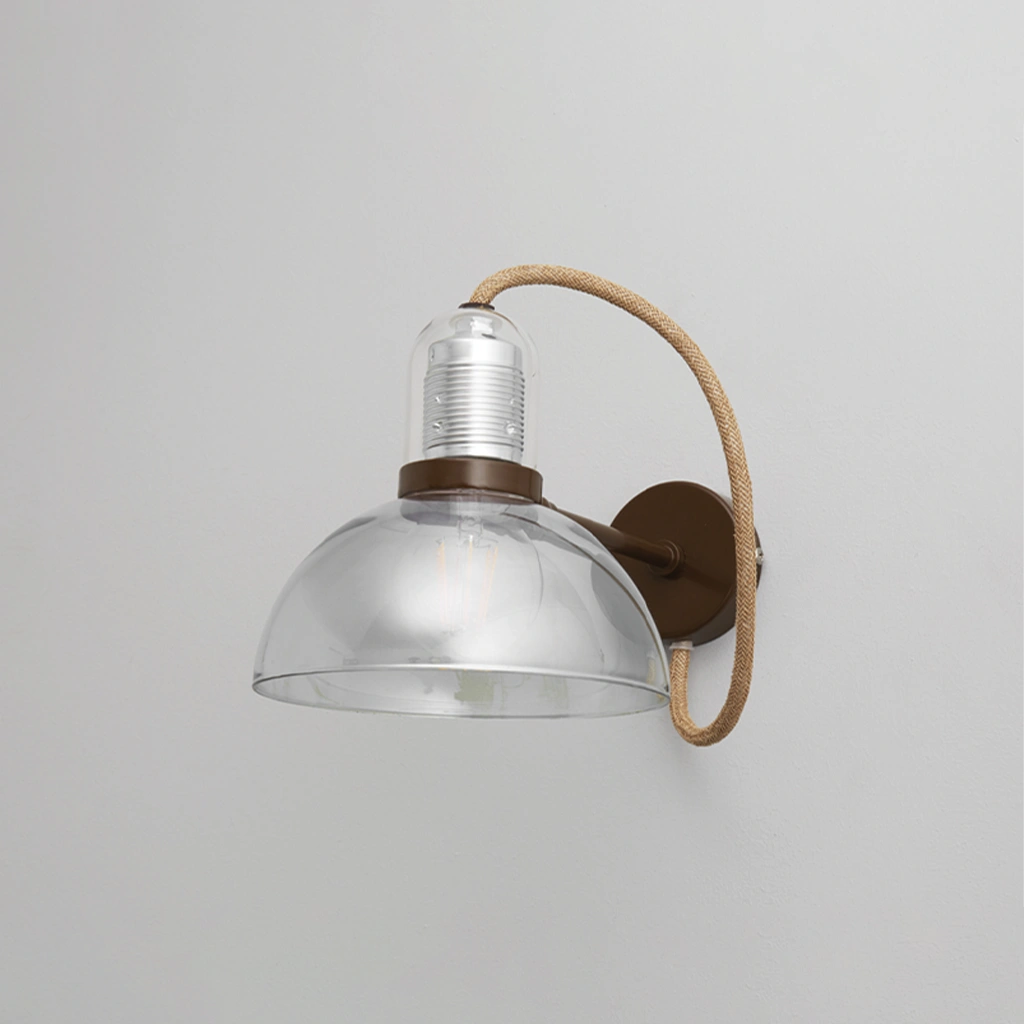 a200m retrò lampada led parete vetro trasparente supporto e27 230v 1 
