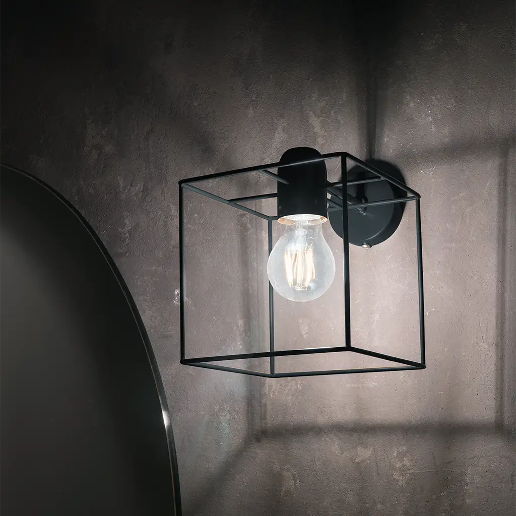 A202M - Lampada da parete in metallo stile retrò