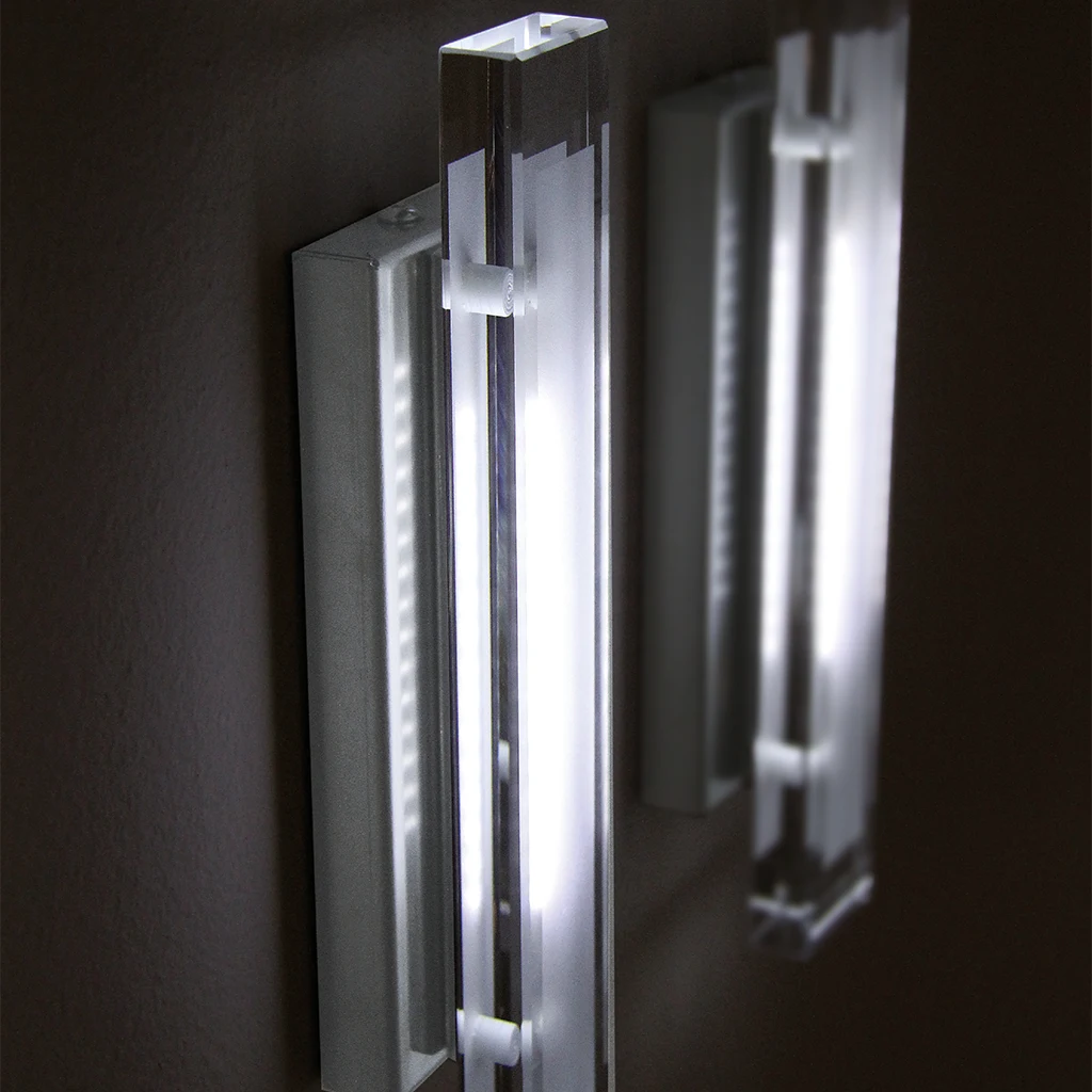a30mk carol lampada led parete acciaio vetro trasparente 230v 1 
