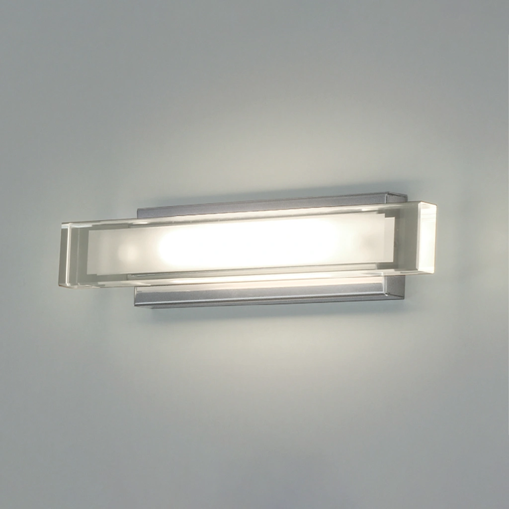 a30mk carol lampada led parete acciaio vetro trasparente 230v 1 