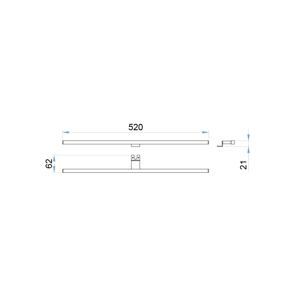 a33k dek lampada led specchio cromata 24v 1 