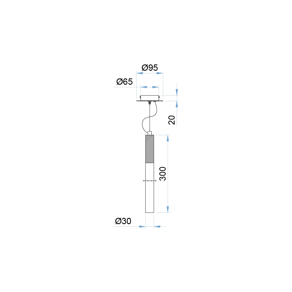s421 tubino lampada led sospensione vetro tubo pirex trasparente sabbiato 1 