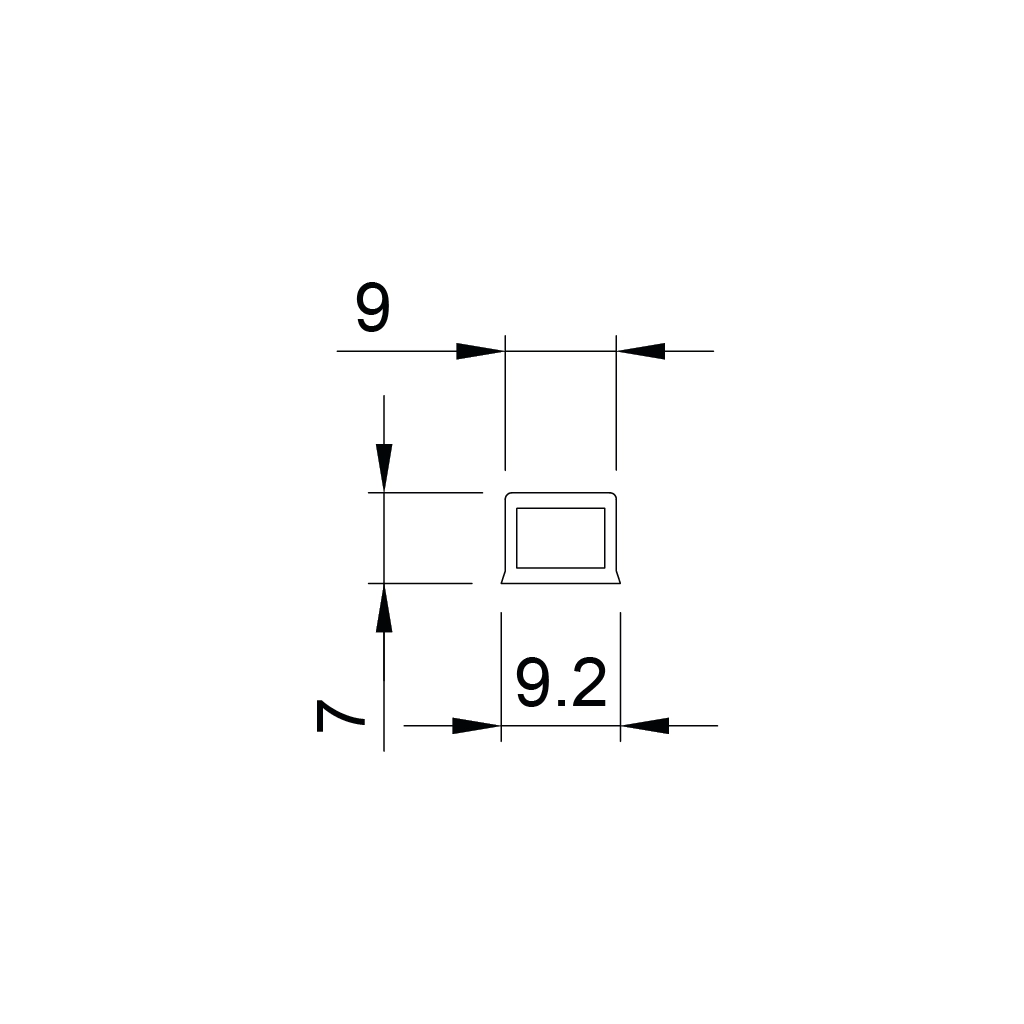 p35 beta recessed polycarbonate led profile 1 