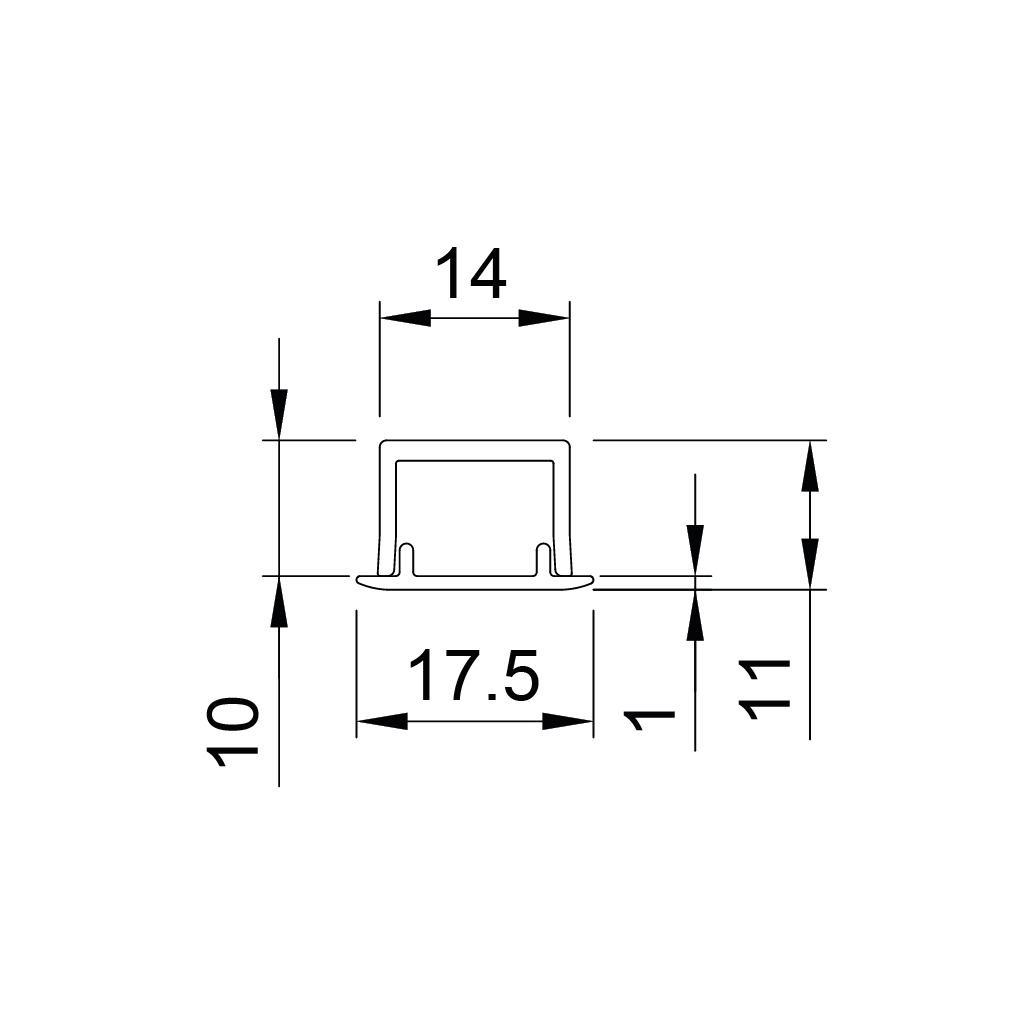 p42 kalos recessed aluminum led profile 1 