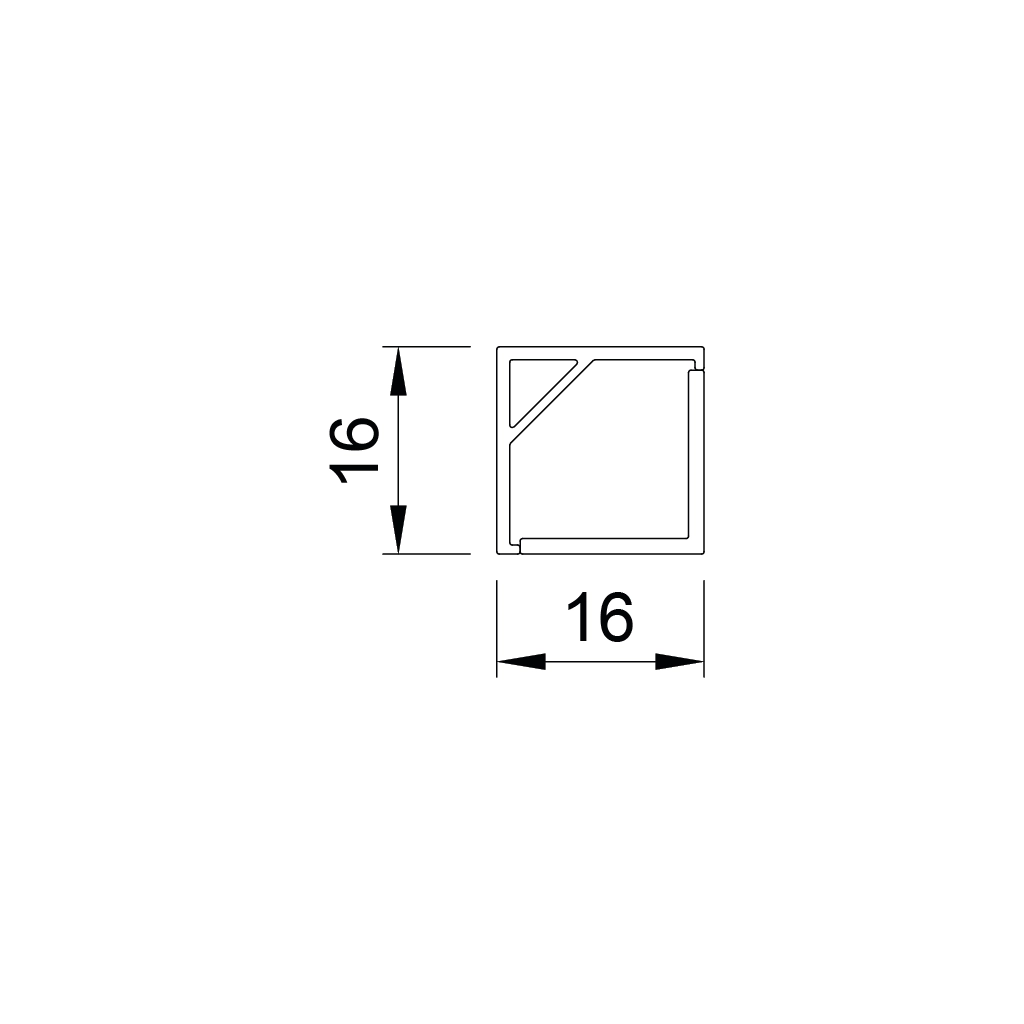 p52 tetra external aluminum led profile 1 