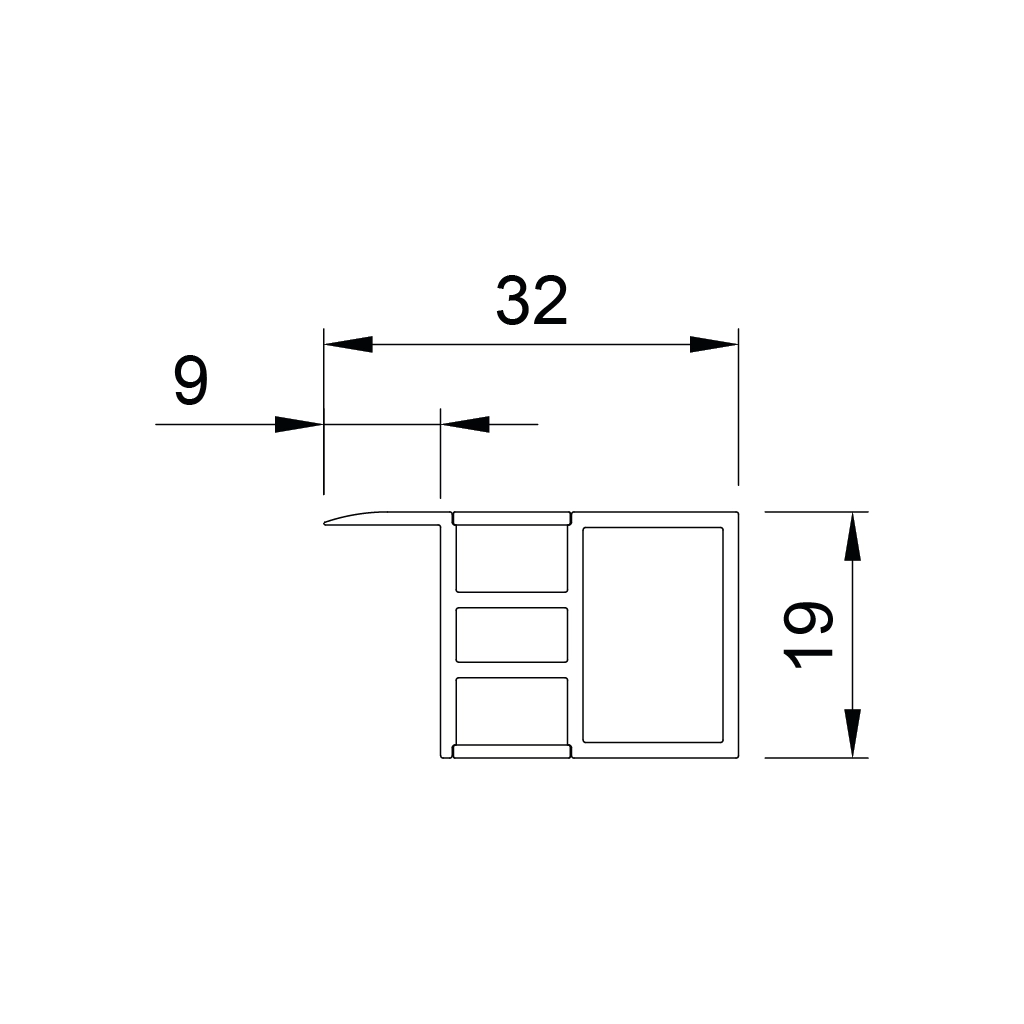 p58 duplex aluminum led profile cabinet 1 