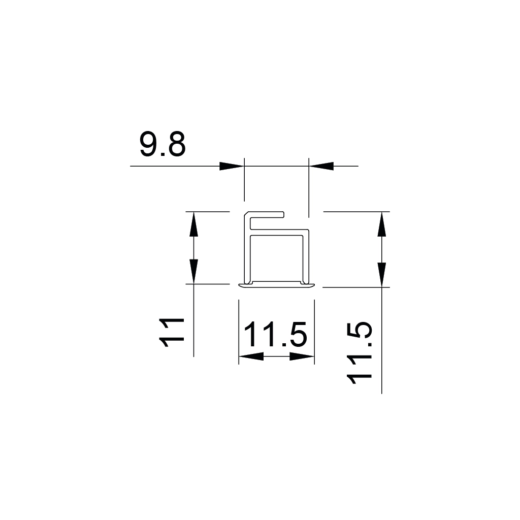 p60 mire recessed aluminum led profile 1 