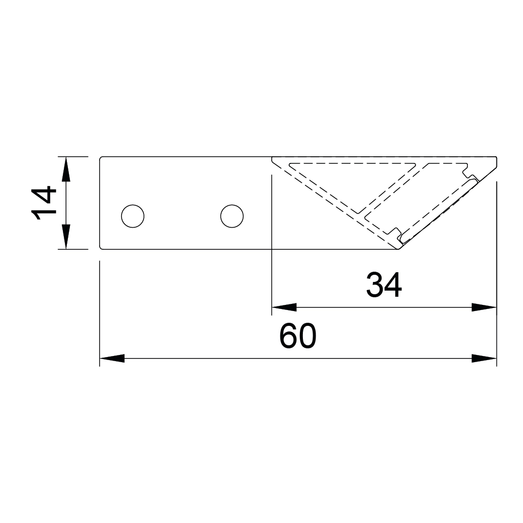p61 koneo external aluminum led profile base cabinet 1 