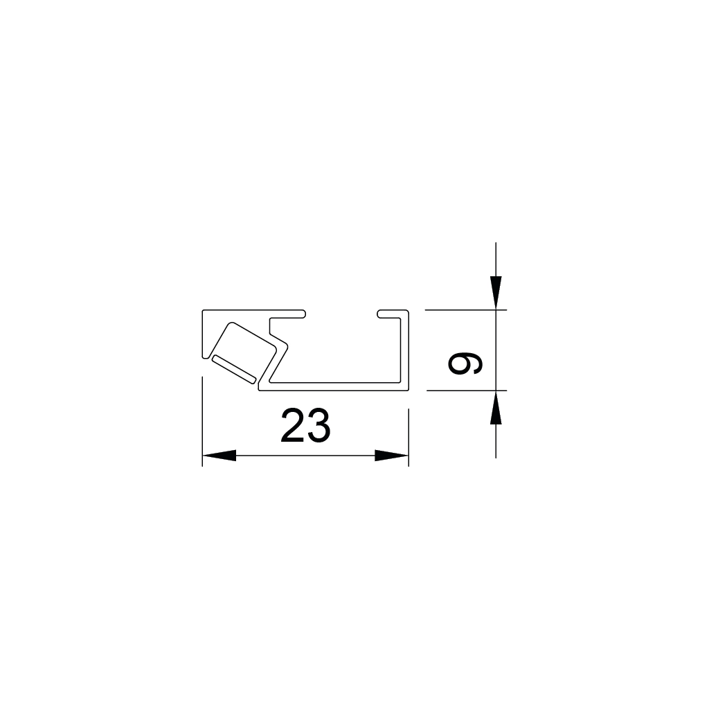 p63 rya external aluminum led profile base cabinet 1 