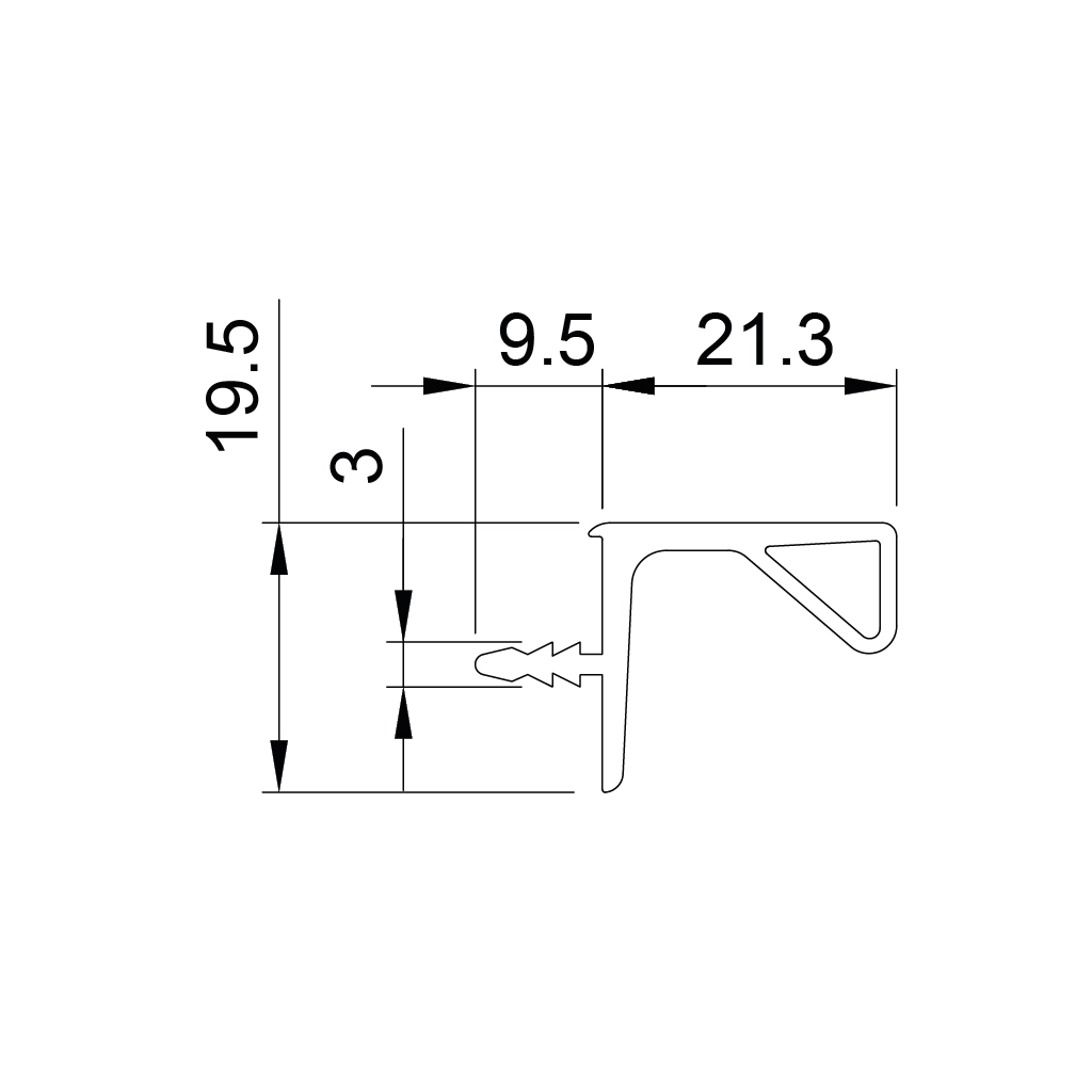 p75 kora unlit aluminum profile cabinet 1 