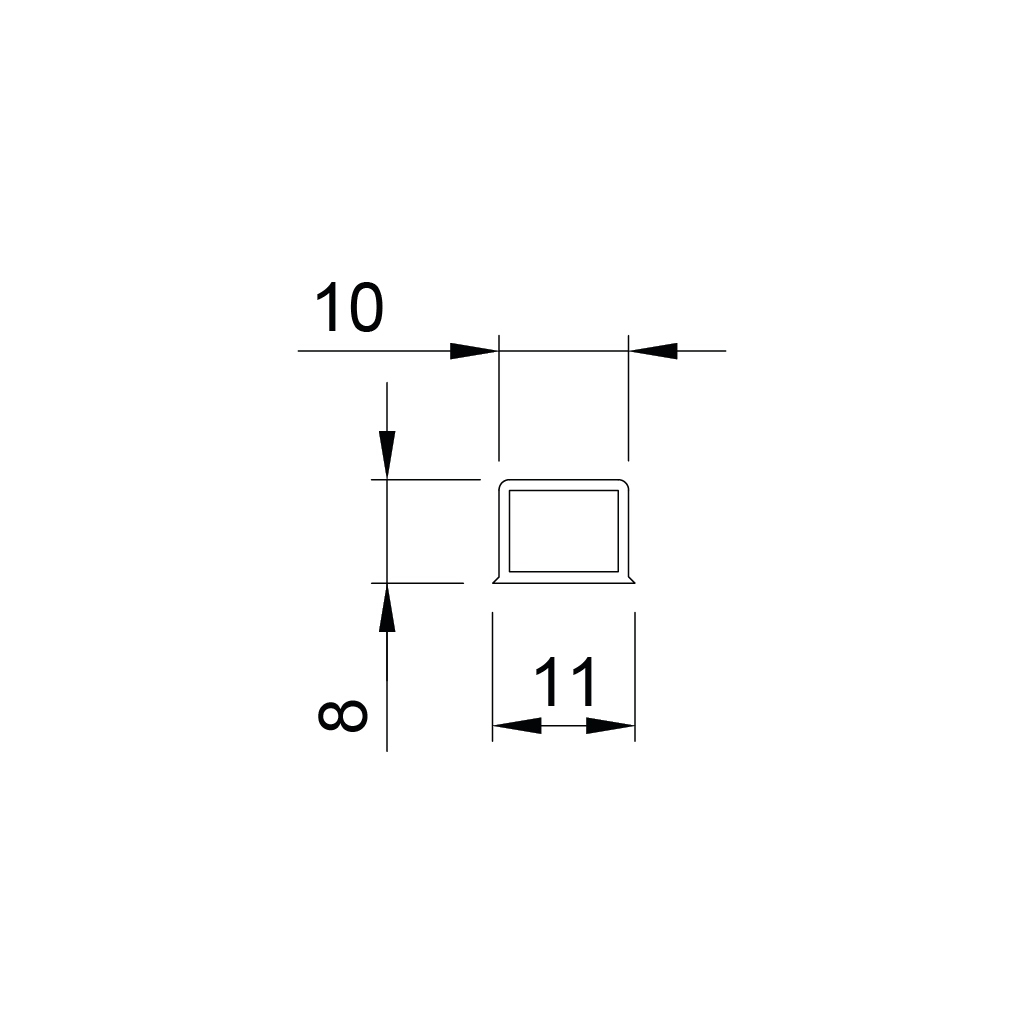p23 delta profilo led policarbonato incasso 1 