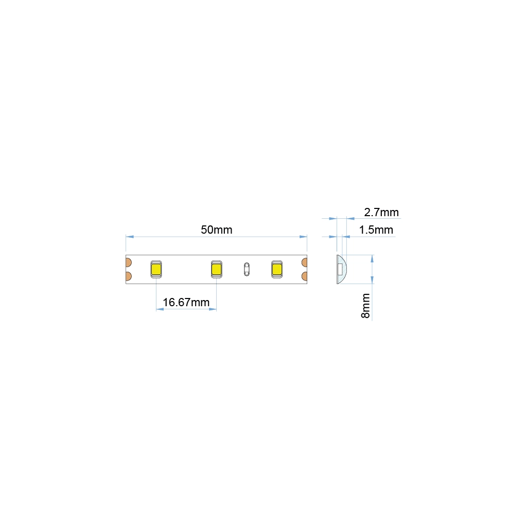 st27 1255 led strip ip55 white pro ul listed 12v 1 