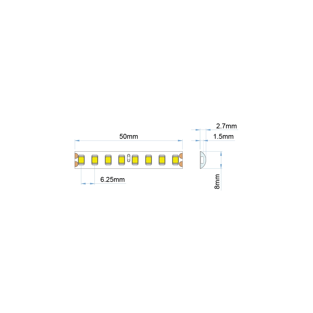 st28 2455 led strip ip55 white pro ul listed 24v 1 