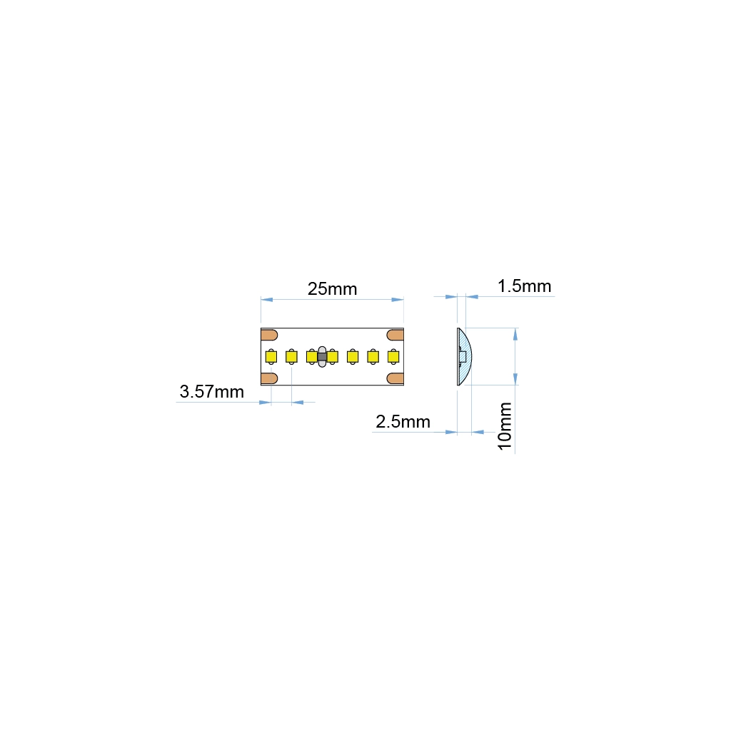 st41 55 led strip ip55 white pro ul listed 24v 1 