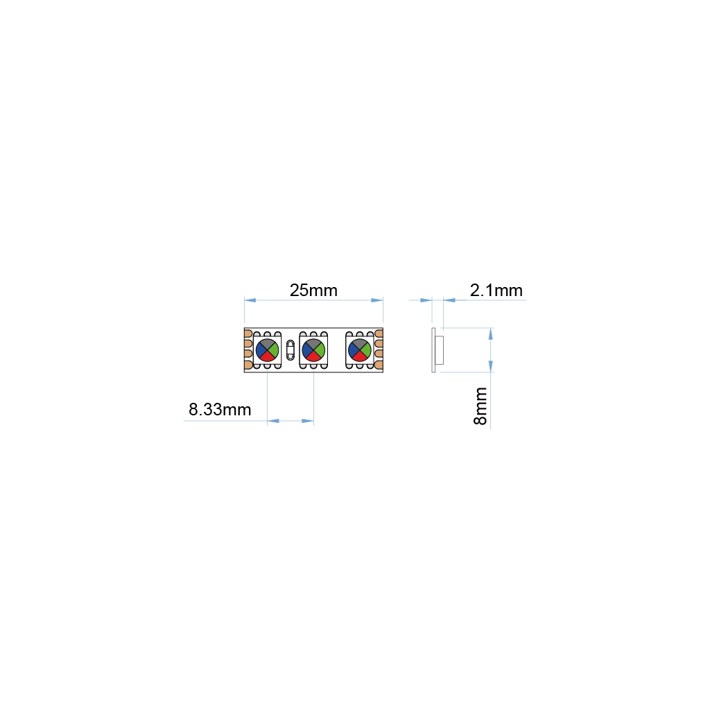 st53 rgb 12 led strip ip20 rgb ul listed 12v 1 
