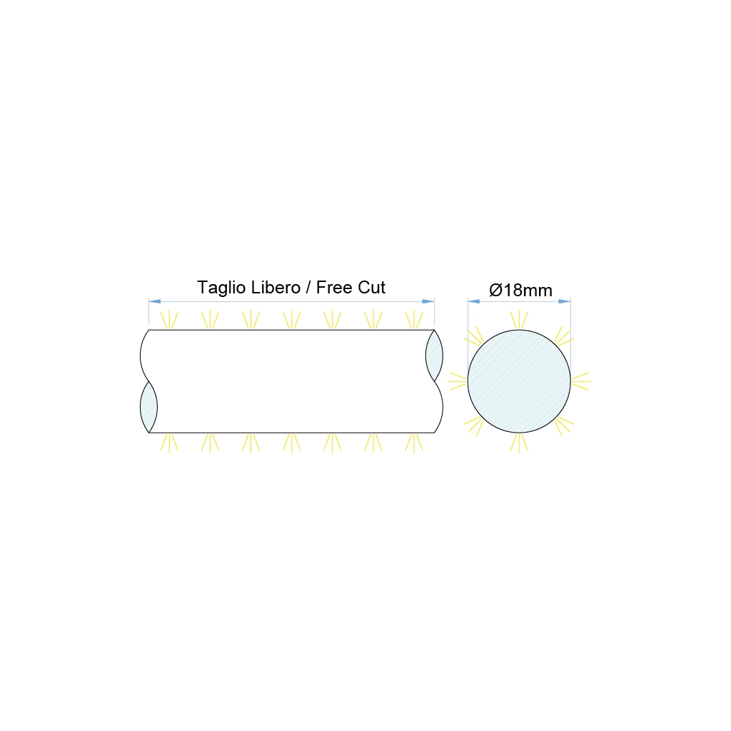 st100 strip led ip65 round neon 24v 1 