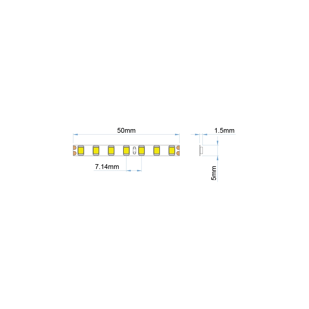 st24 5 strip led ip20 white pro ul listed 24v 1 
