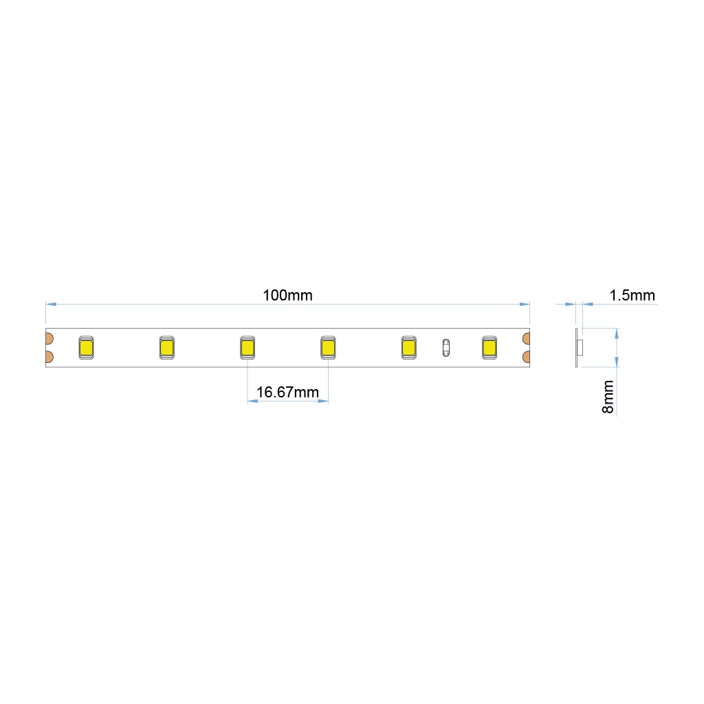 st27 strip led ip20 white pro ul listed 24v 1 