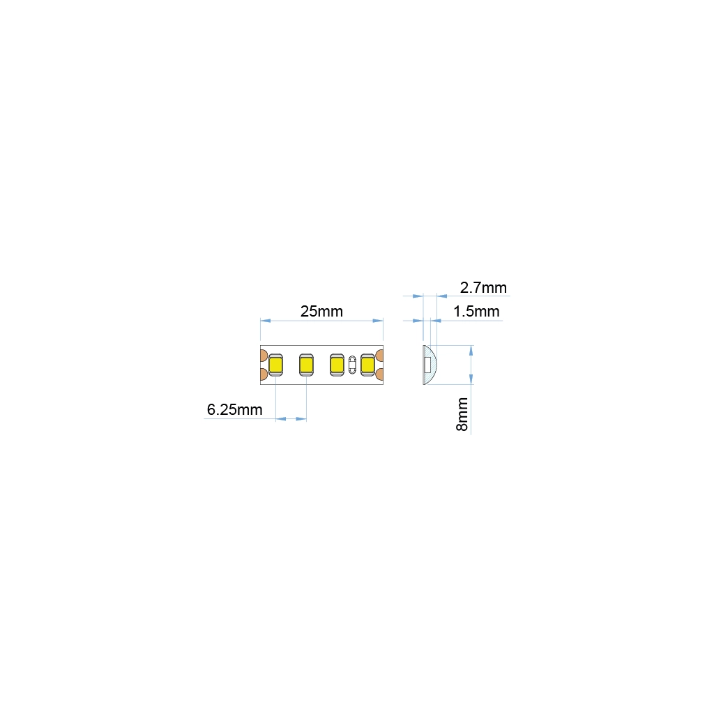 st28 1255 strip led ip55 white pro ul listed 12v 1 