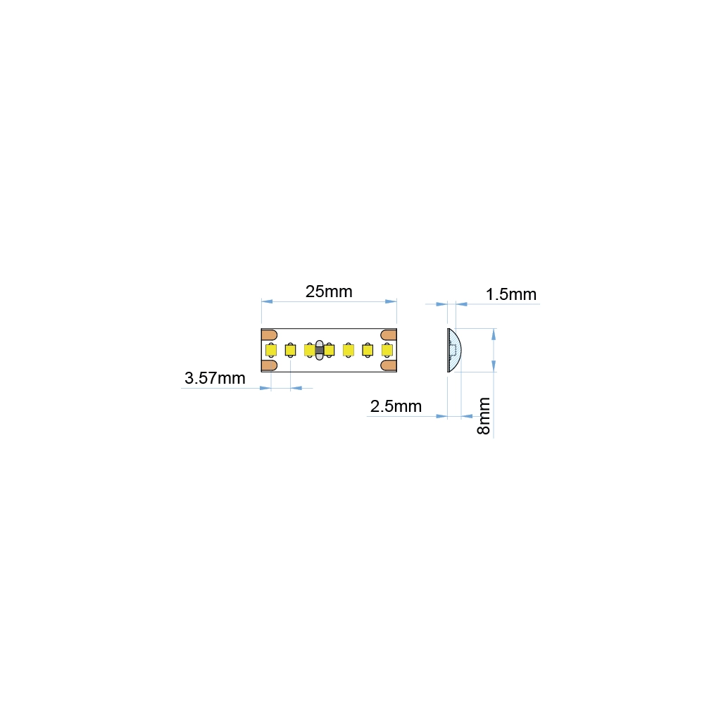 st43 2455 strip led ip55 white pro ul listed 24v 1 