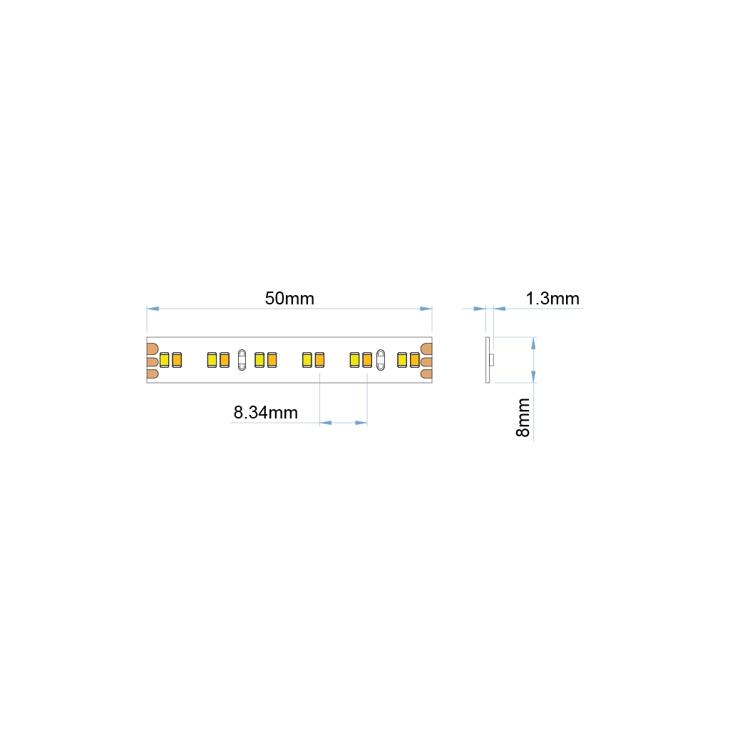 st50 tw strip led ip20 tunable white ul listed 24v 1 